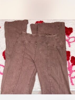 Urban Outfitters Brown High-Rise Seam Detail Jeans